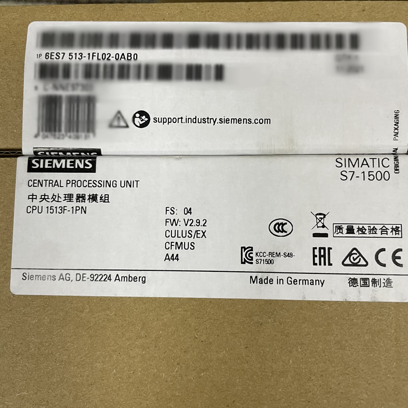 In stock Siemens 6ES7513-1AL02-0AB0 SIMATIC S7-1500