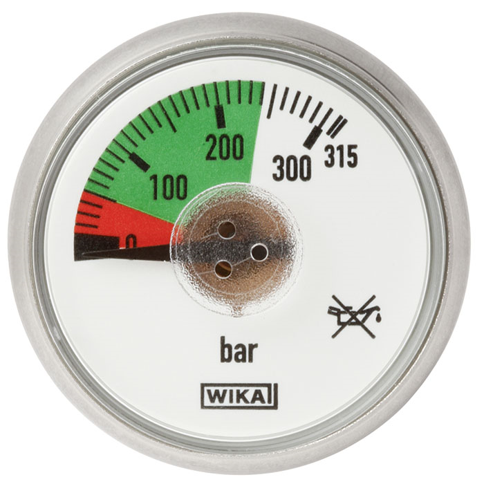 Model 116.15 Pressure gauge with spiral tube Back mount, Direct drive version