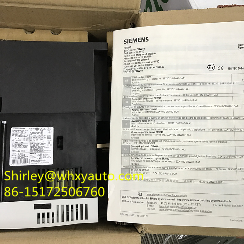 Siemens 3RW4076-6BB44 3RW40 SIRIUS soft starters
